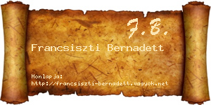 Francsiszti Bernadett névjegykártya
